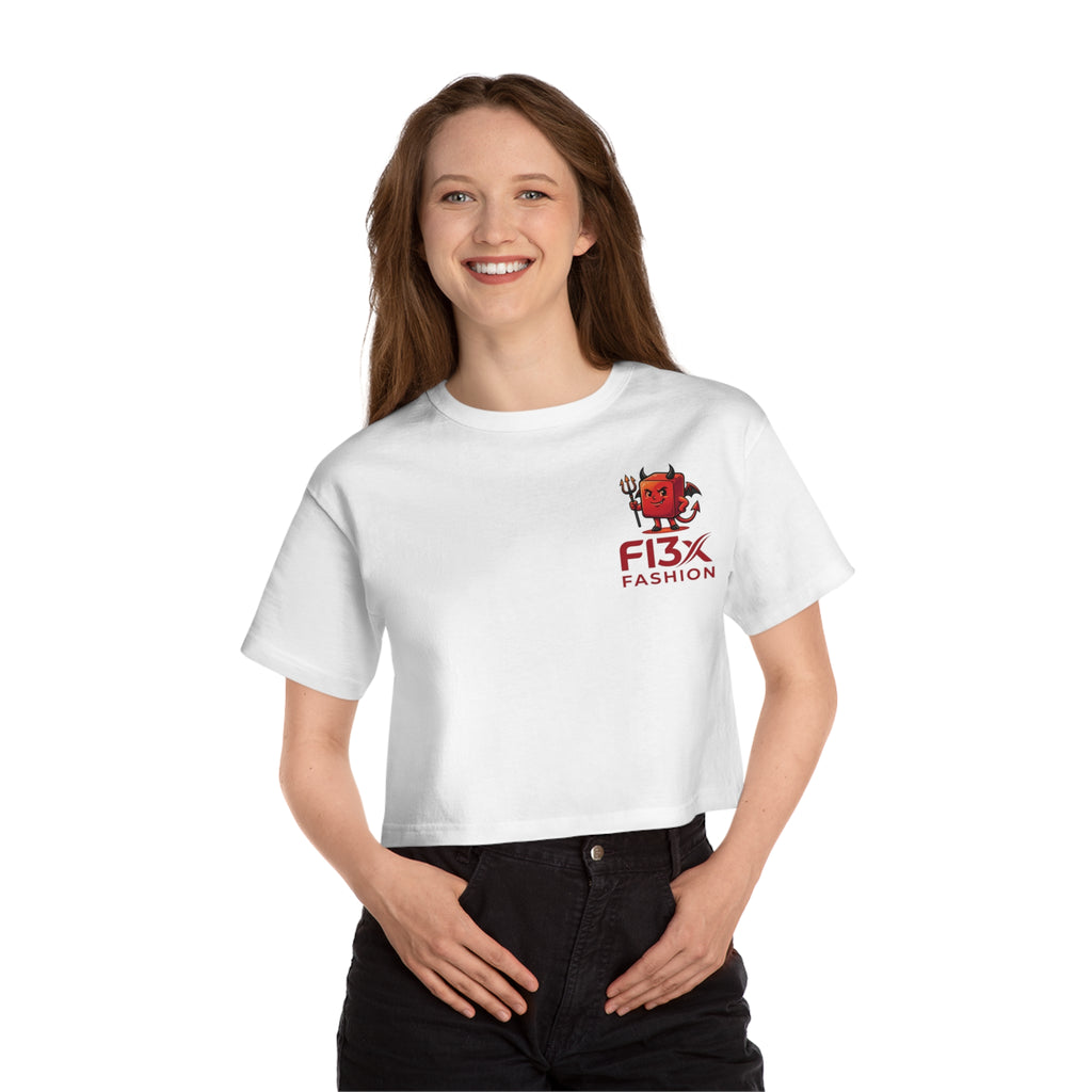 Devil Demon Graphic Cropped Tee