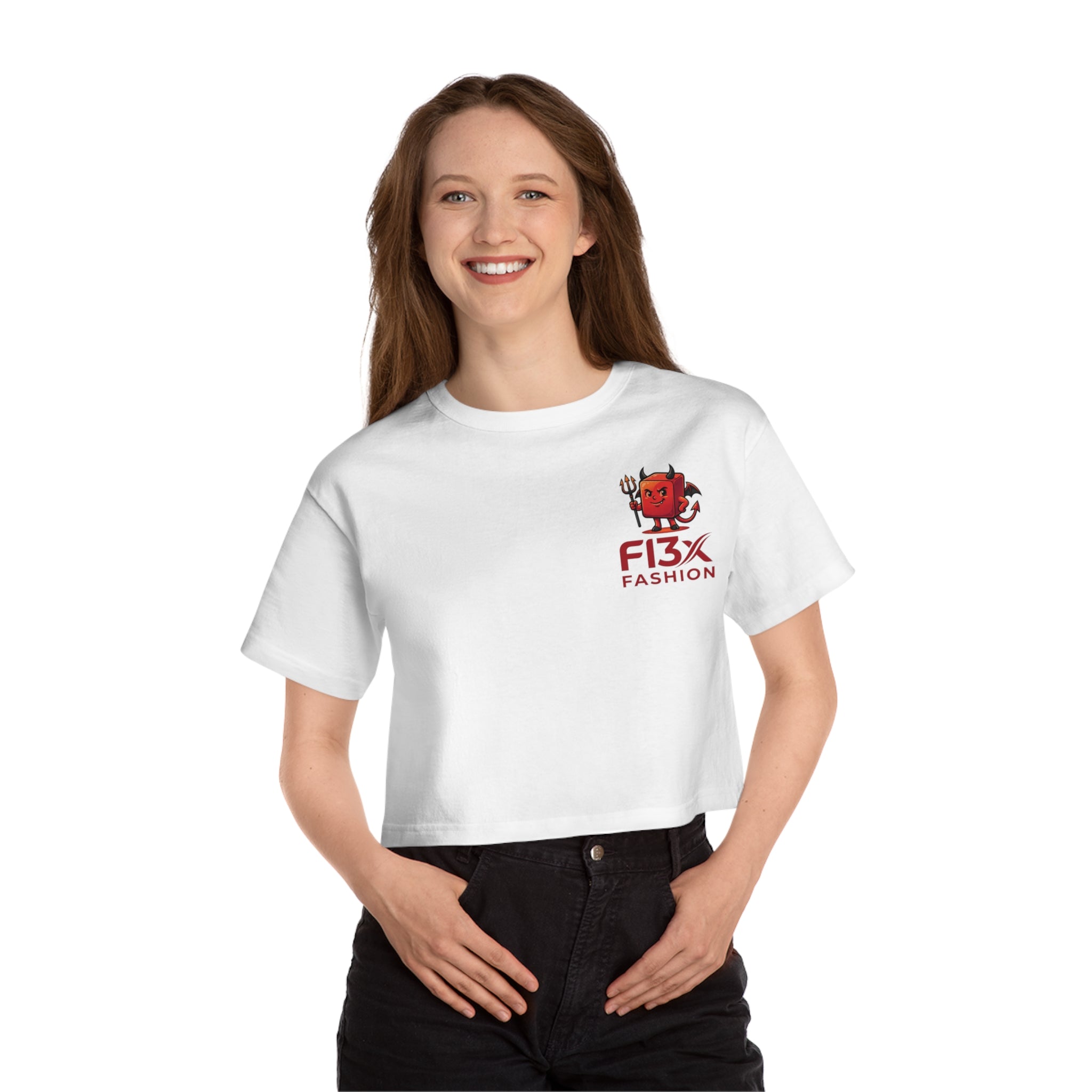 Devil Demon Graphic Cropped Tee
