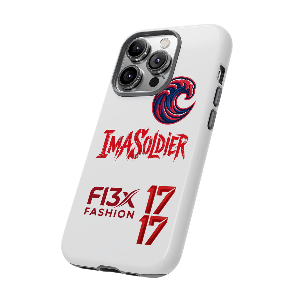 Phone Case — 'ImaSoldier' Red Wave Protective Hard Case