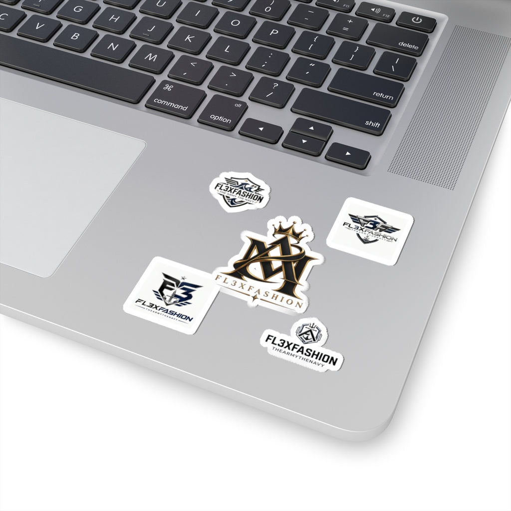 FL3XFASHION Logo Kiss-Cut Sticker Pack — Branded Laptop Decals