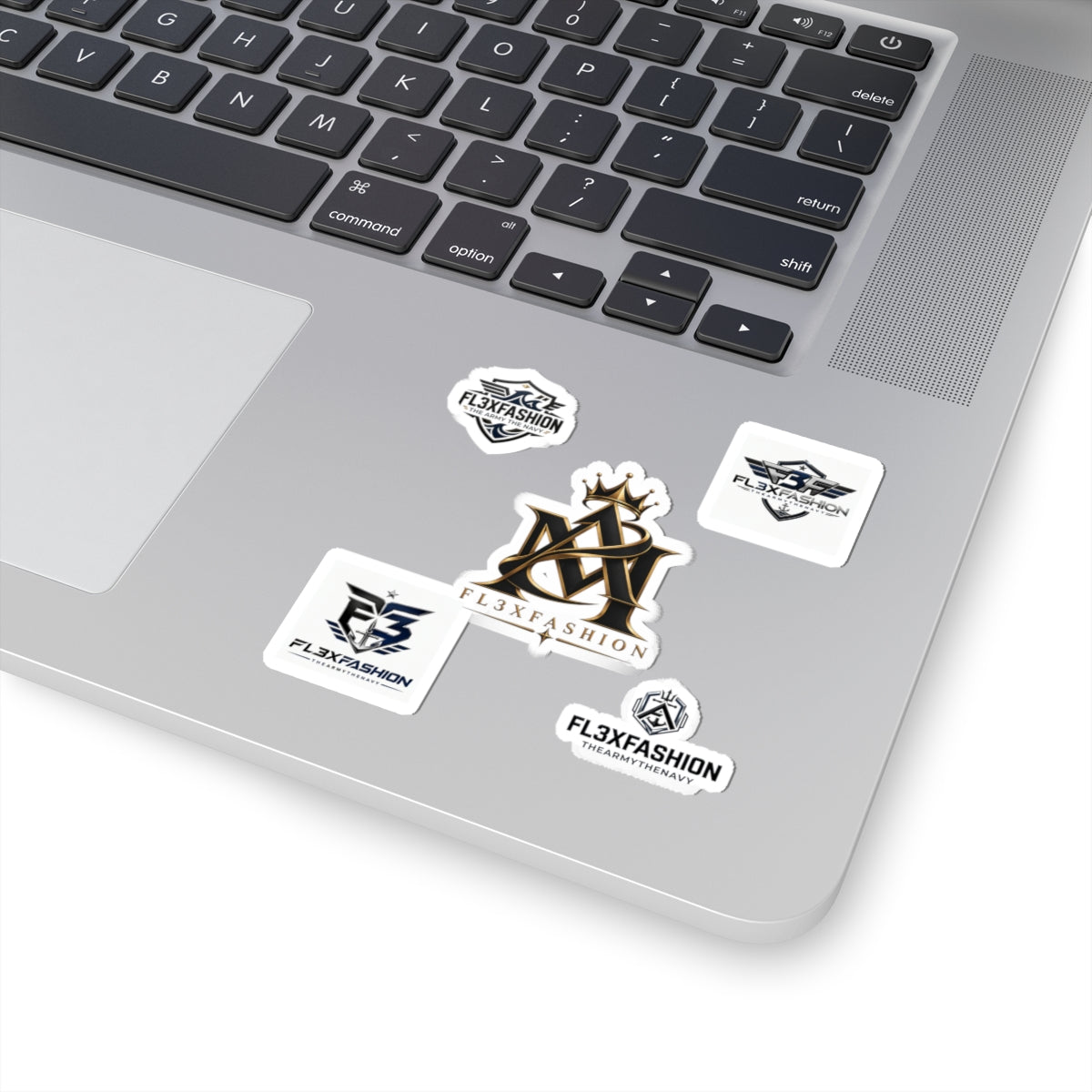 FL3XFASHION Logo Kiss-Cut Sticker Pack — Branded Laptop Decals
