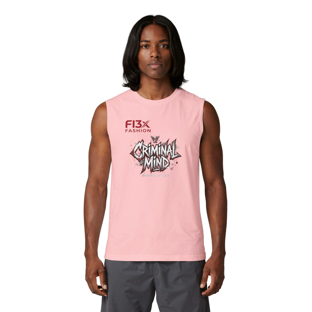 Criminal Mind Graphic Muscle Tank — Edgy Streetwear Band Tee