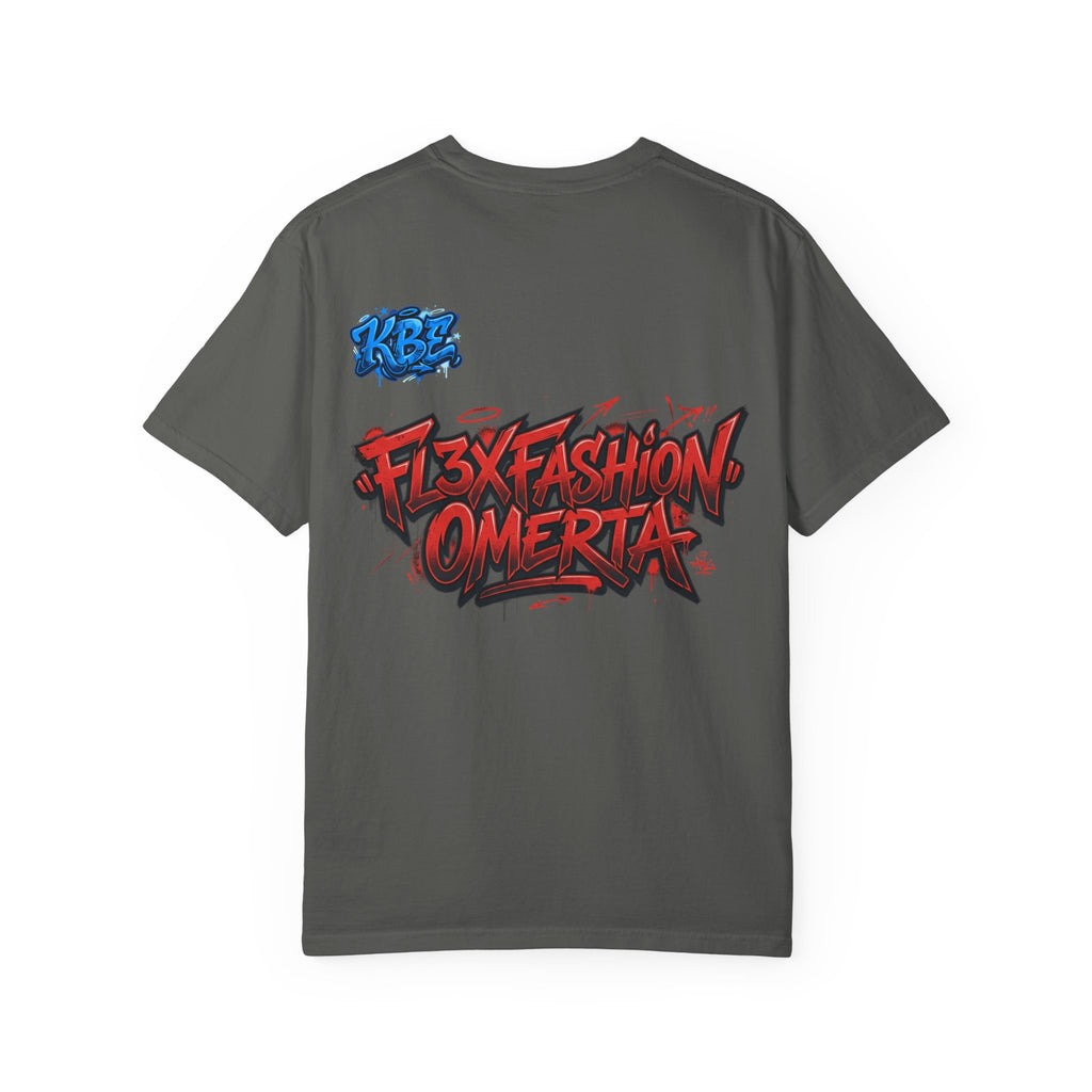 Cyberpunk Streetwear T-Shirt — "Fl3x Fashion Omertà" Graphic