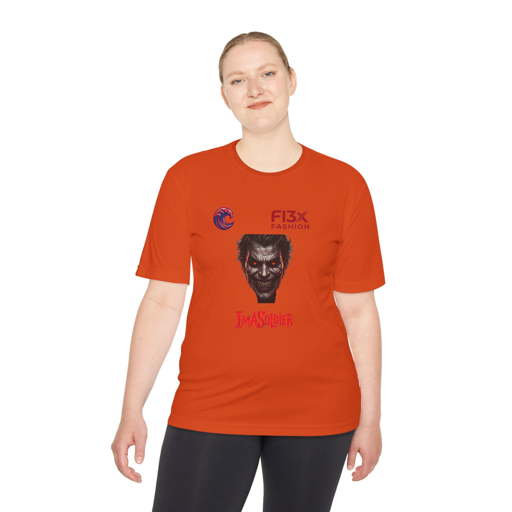 ImaSoldier Graphic Tee — Dark Joker Face Logo Moisture‑Wicking Shirt