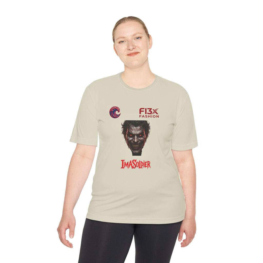 ImaSoldier Graphic Tee — Dark Joker Face Logo Moisture‑Wicking Shirt