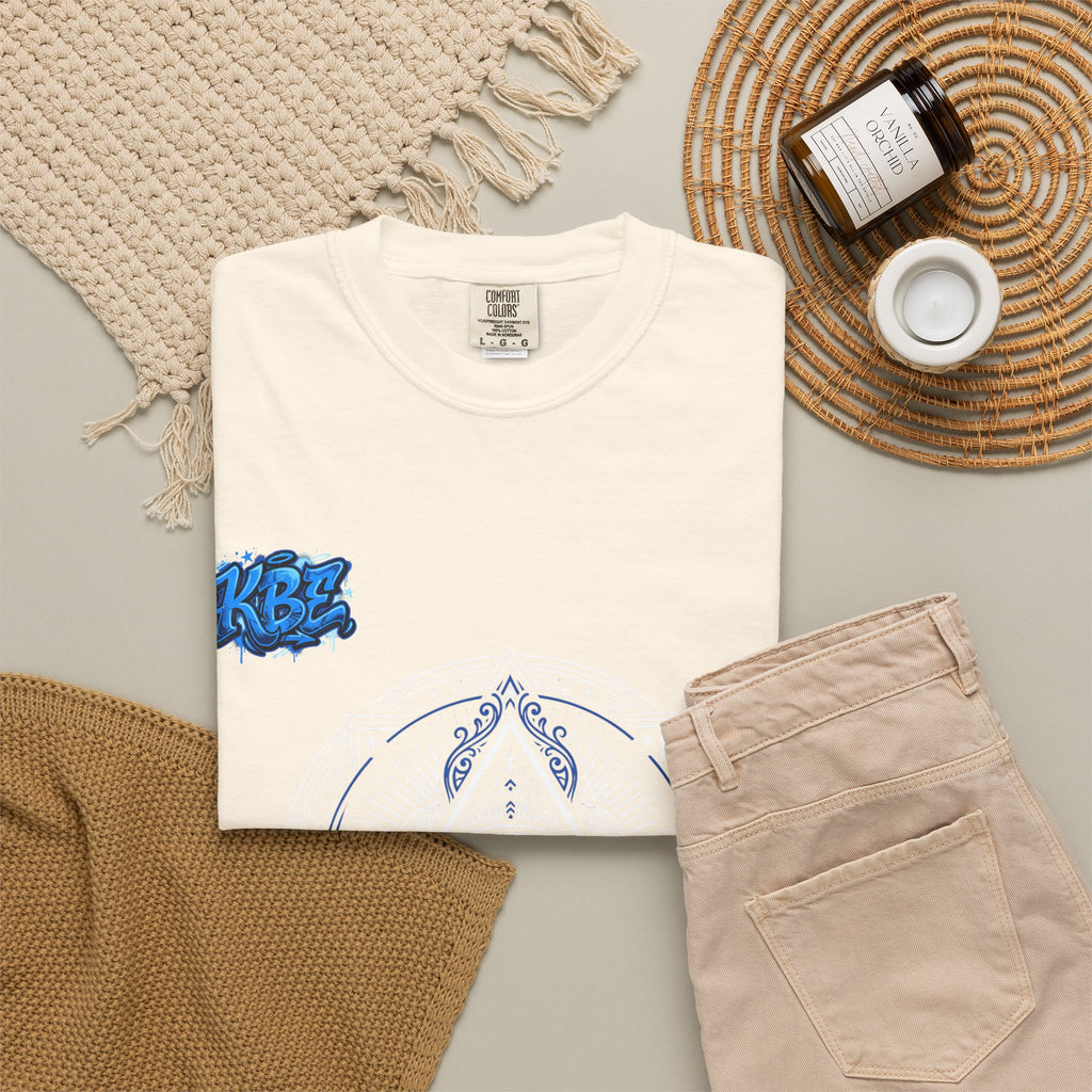 T-Shirt — Blue Geometric Mandala Bandana Graphic
