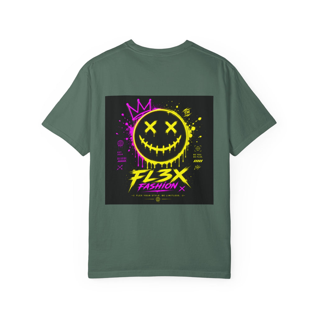 Graphic Tee — Neon Graffiti Smiley "FL3X Fashion"