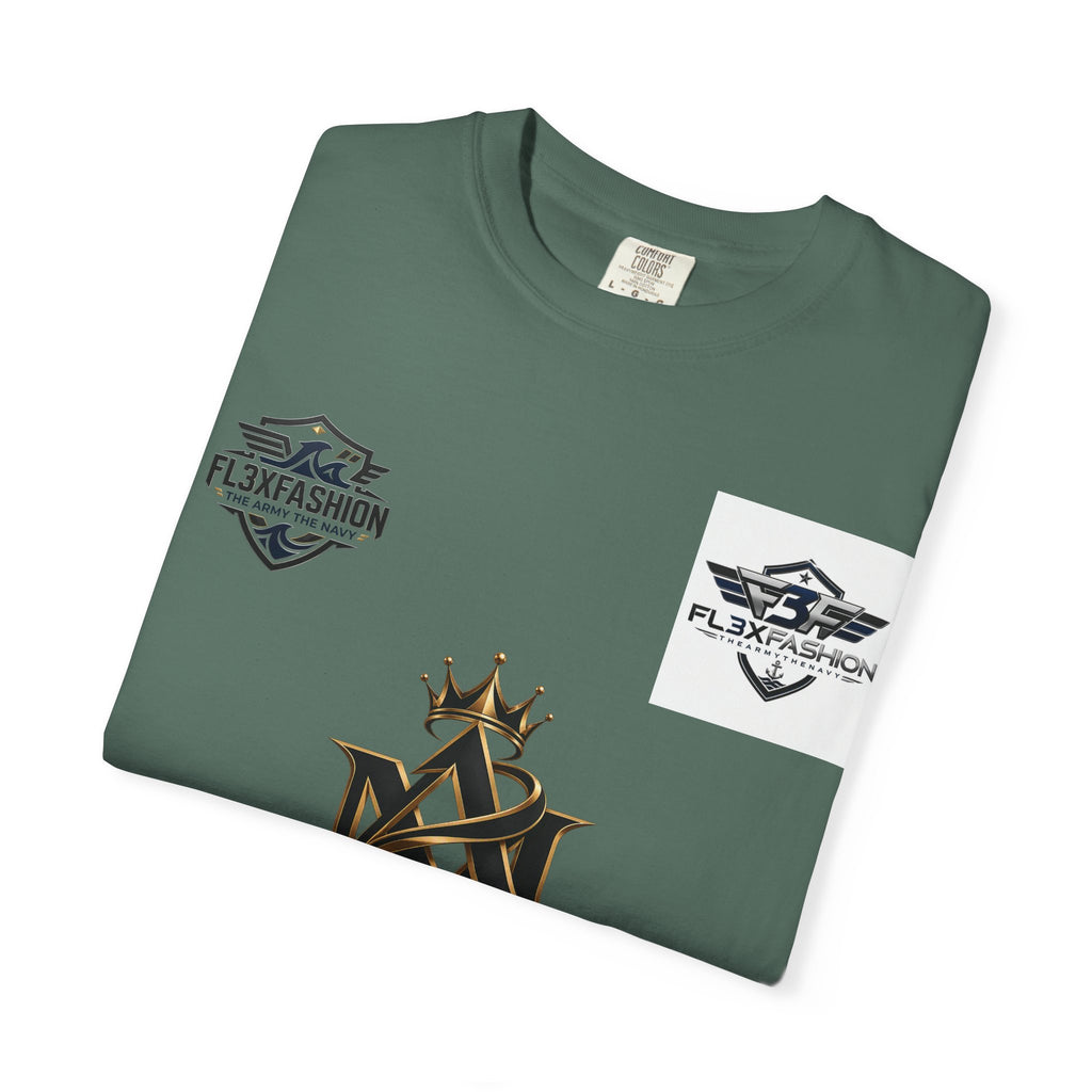 Graphic T-Shirt — Mythic Warrior Back Print with Crest Logos
