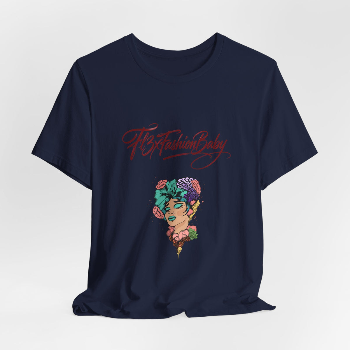 T-Shirt — 'FBxFashionBaby' Floral Portrait Graphic Tee