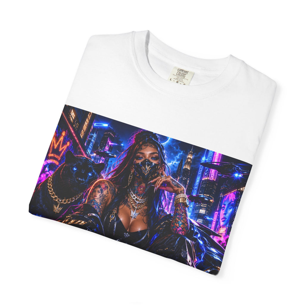 Cyberpunk Streetwear T-Shirt — "Fl3x Fashion Omertà" Graphic