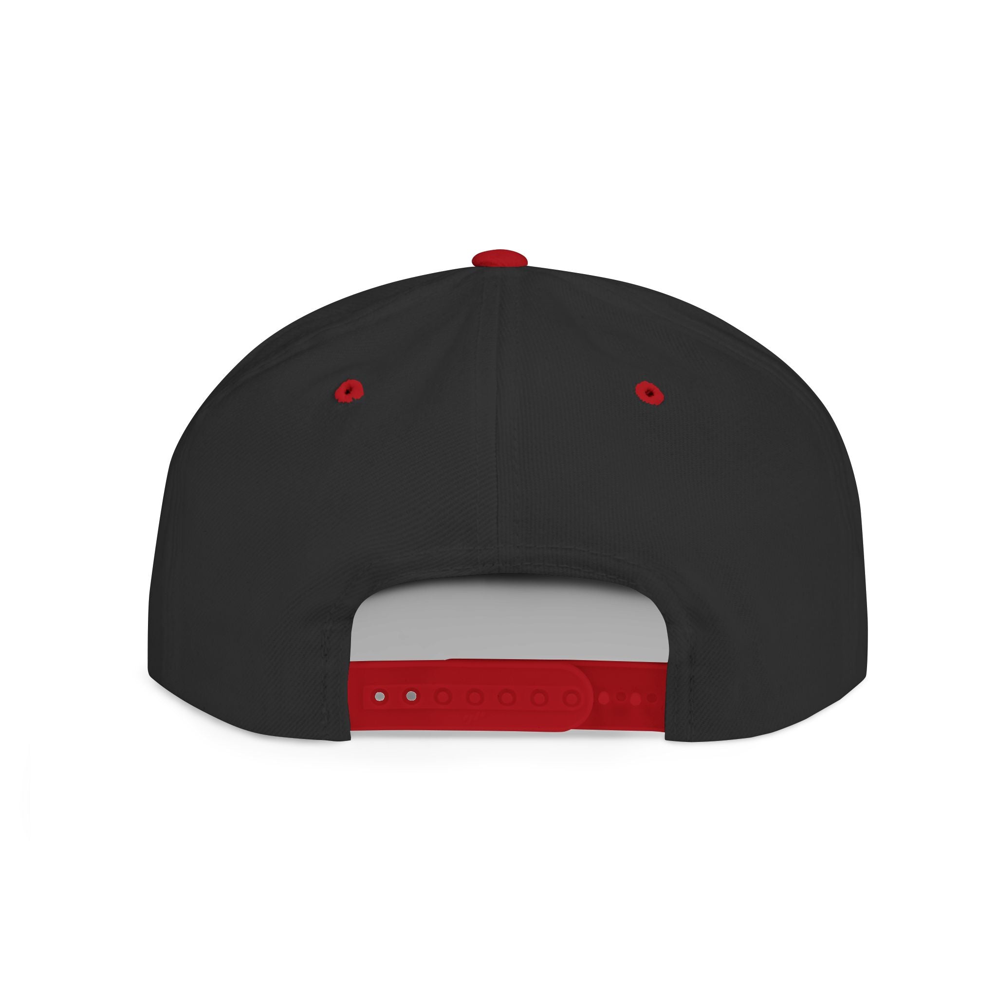 Snapback Hat — Red Graffiti Logo Flat Bill Cap