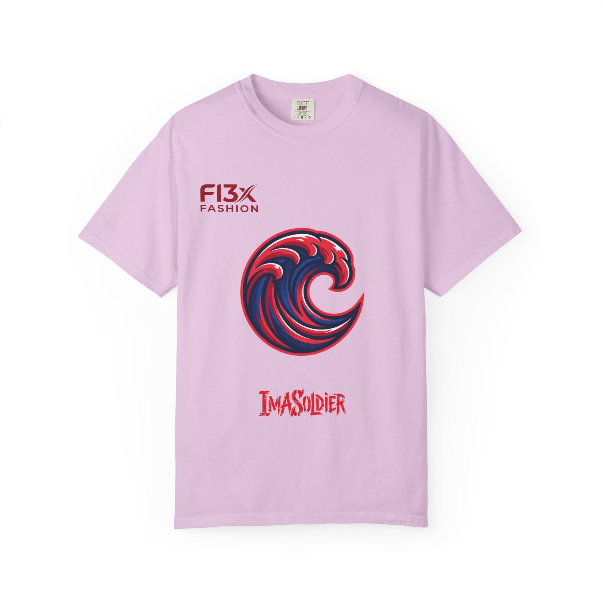 Wave Emblem T-Shirt — 'I'm A Soldier' Graphic Crew Tee