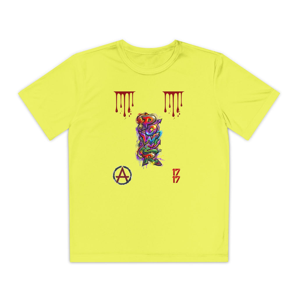 Youth Competitor Tee — Colorful Graffiti Anarchy Graphic T-Shirt