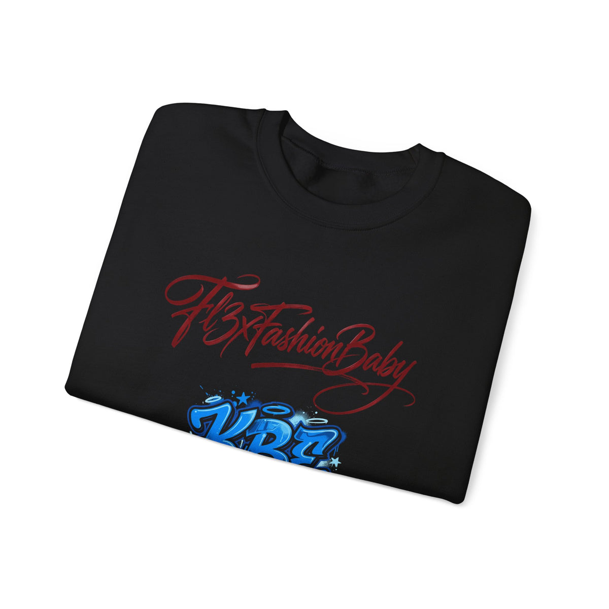 Crewneck Sweatshirt — KBZ Graffiti Logo "FtxFashionBaby" Streetwear