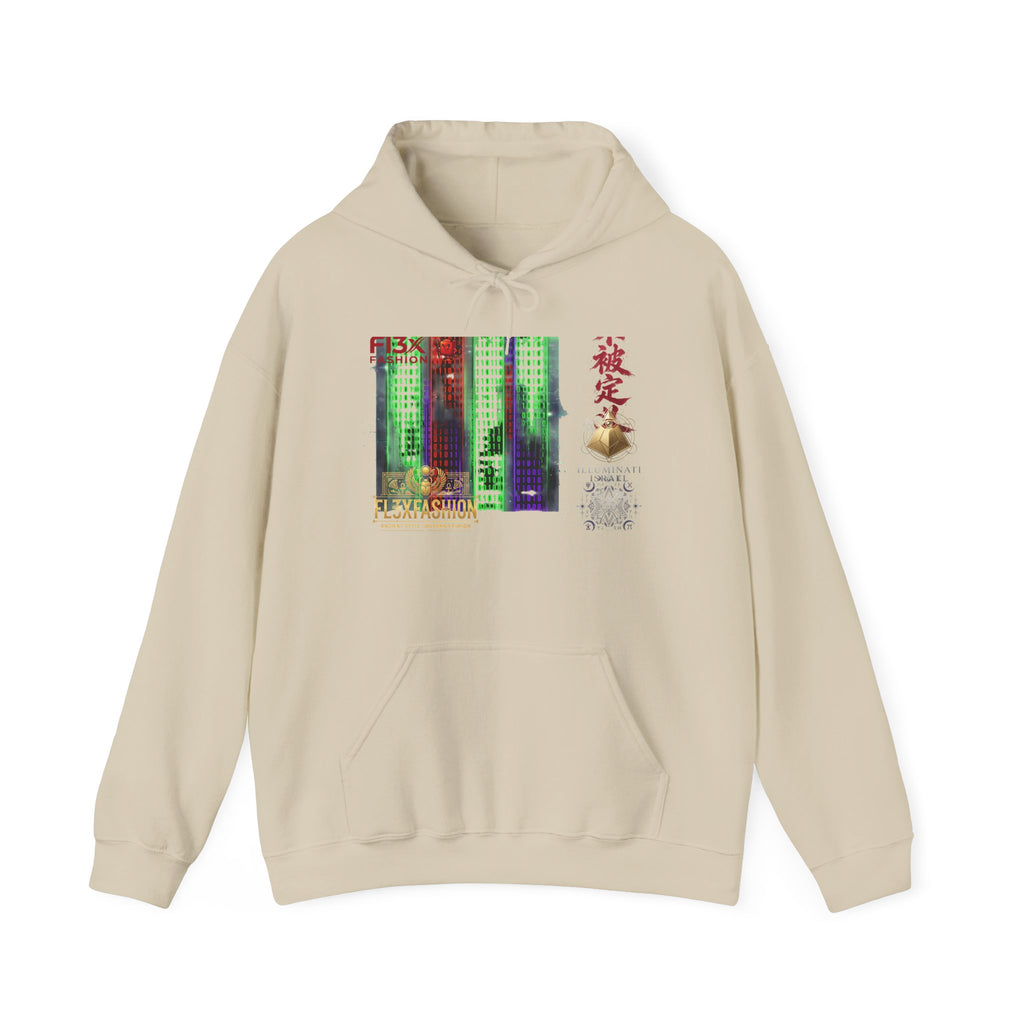 Matrix-Inspired Cyberpunk Hoodie with Kanji & Vaporwave Collage