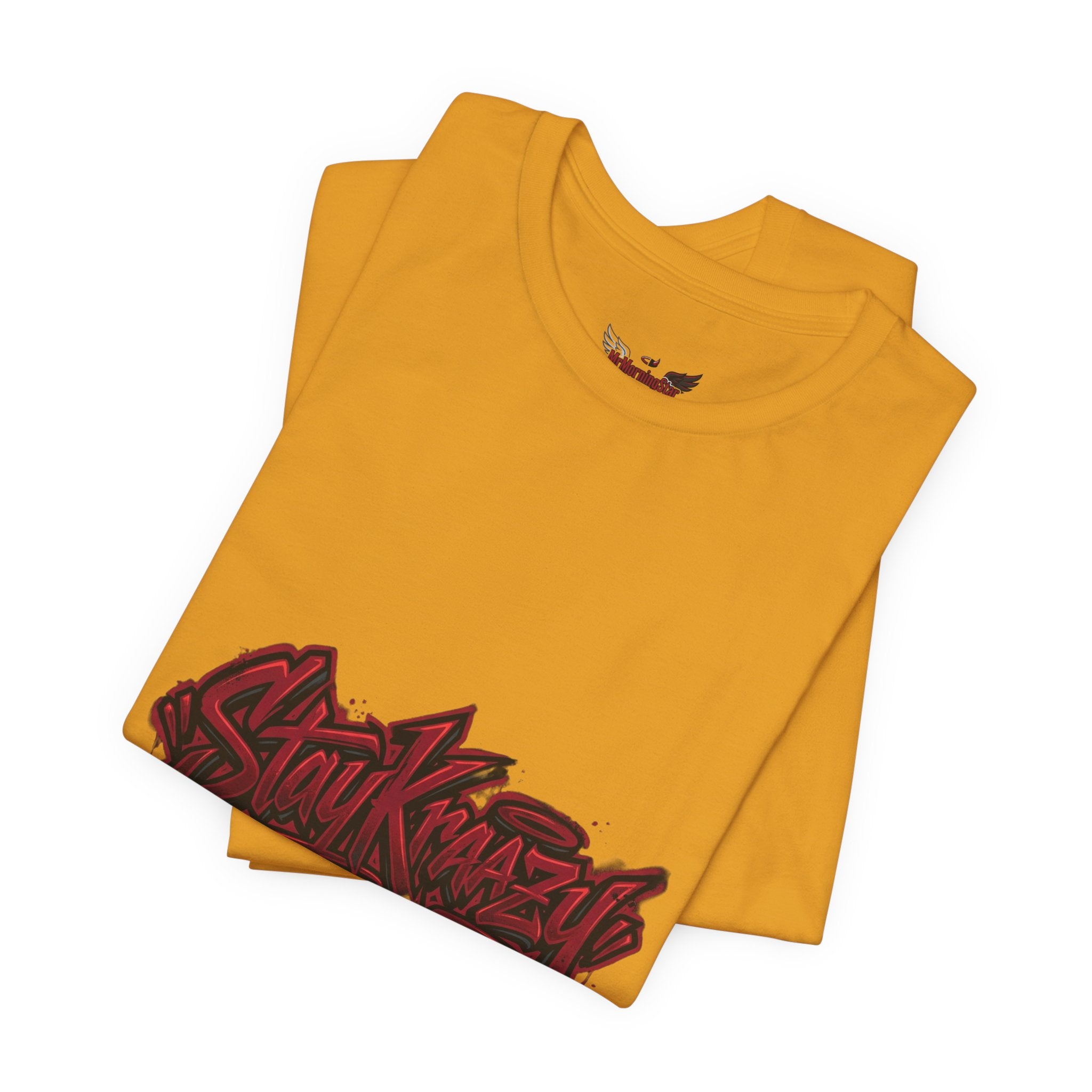 Stay Krazi Graffiti Tee — Red 17 Streetwear T‑Shirt