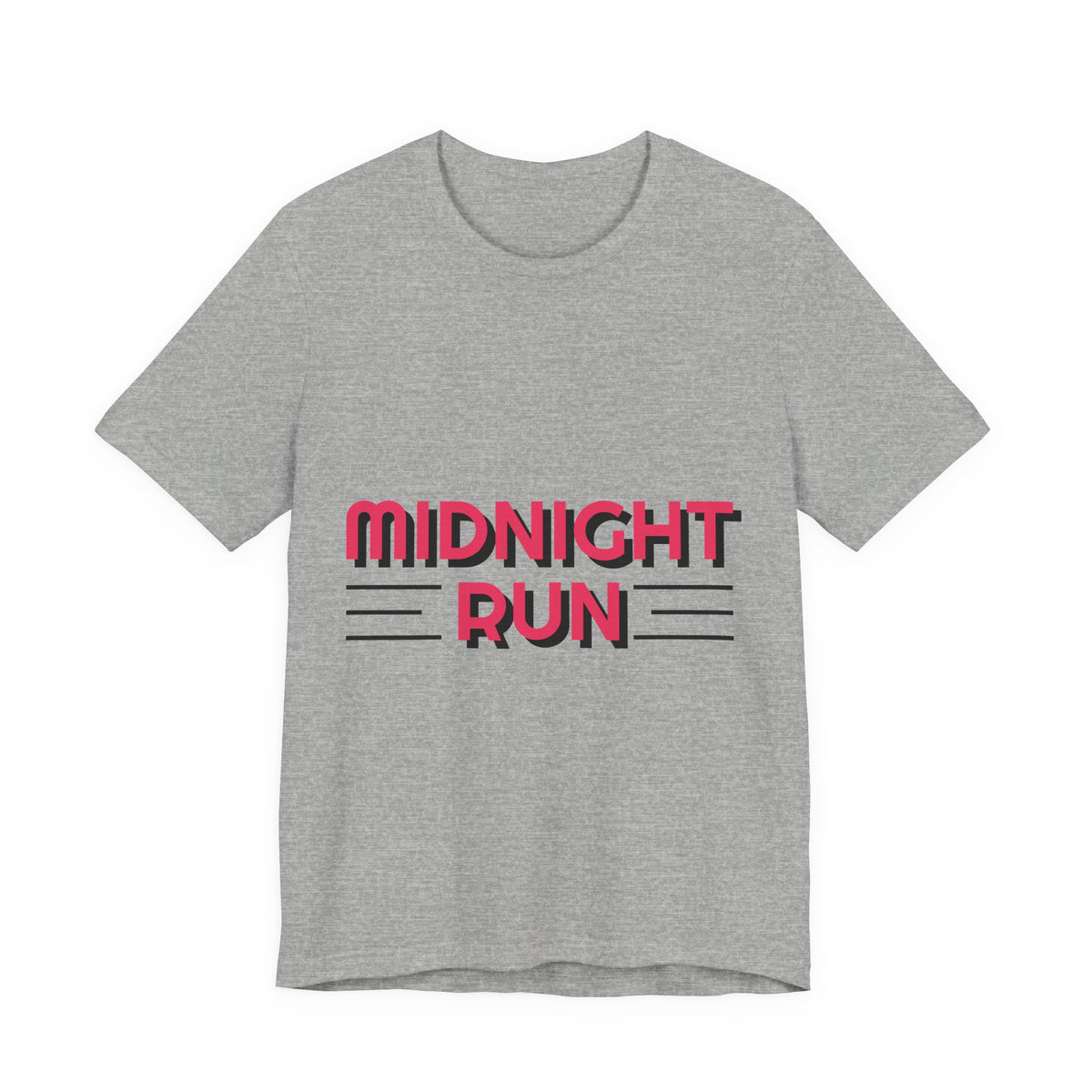 Midnight Run Graphic Tee — Retro Neon Typography T-Shirt