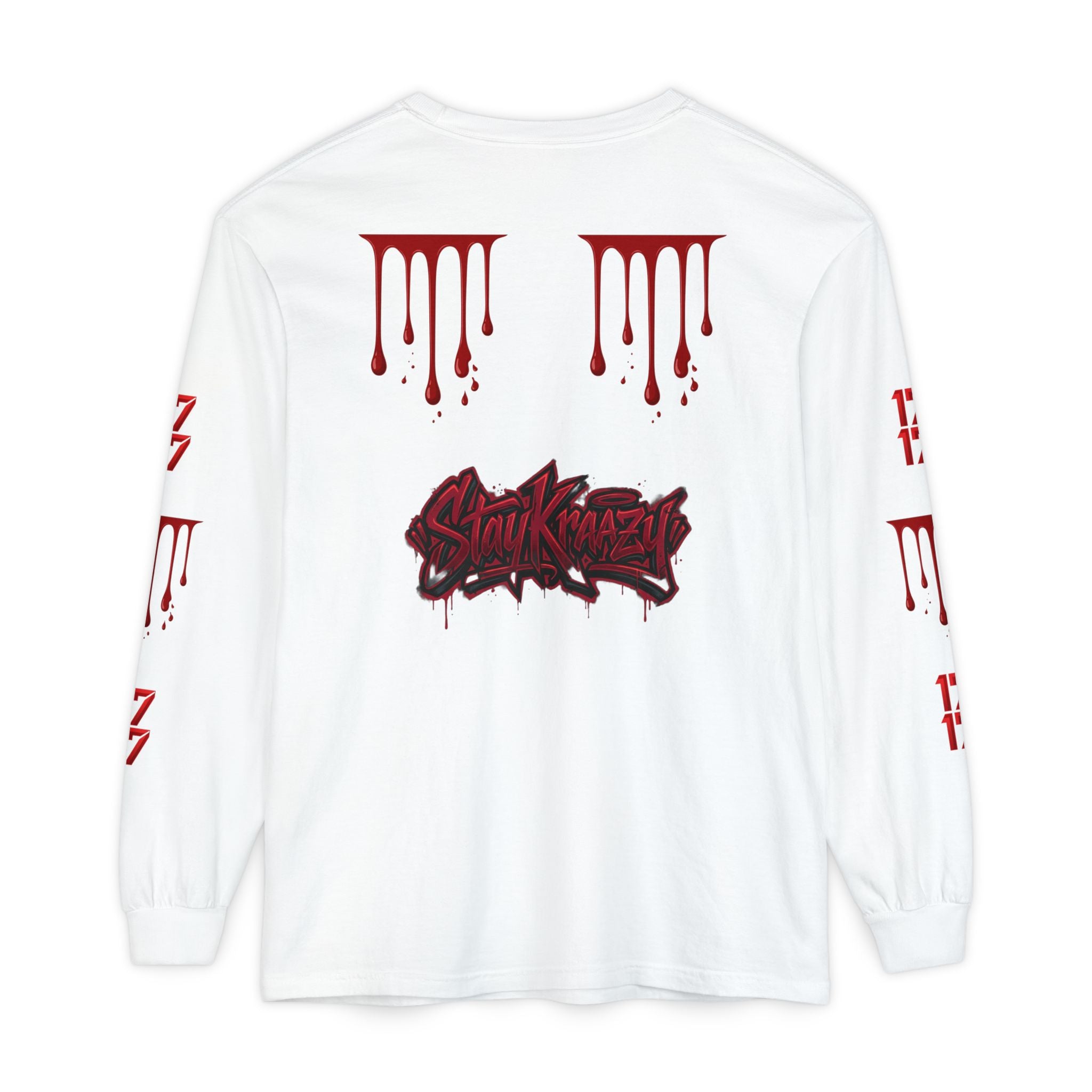 Blood Drip Graphic Long Sleeve Tee