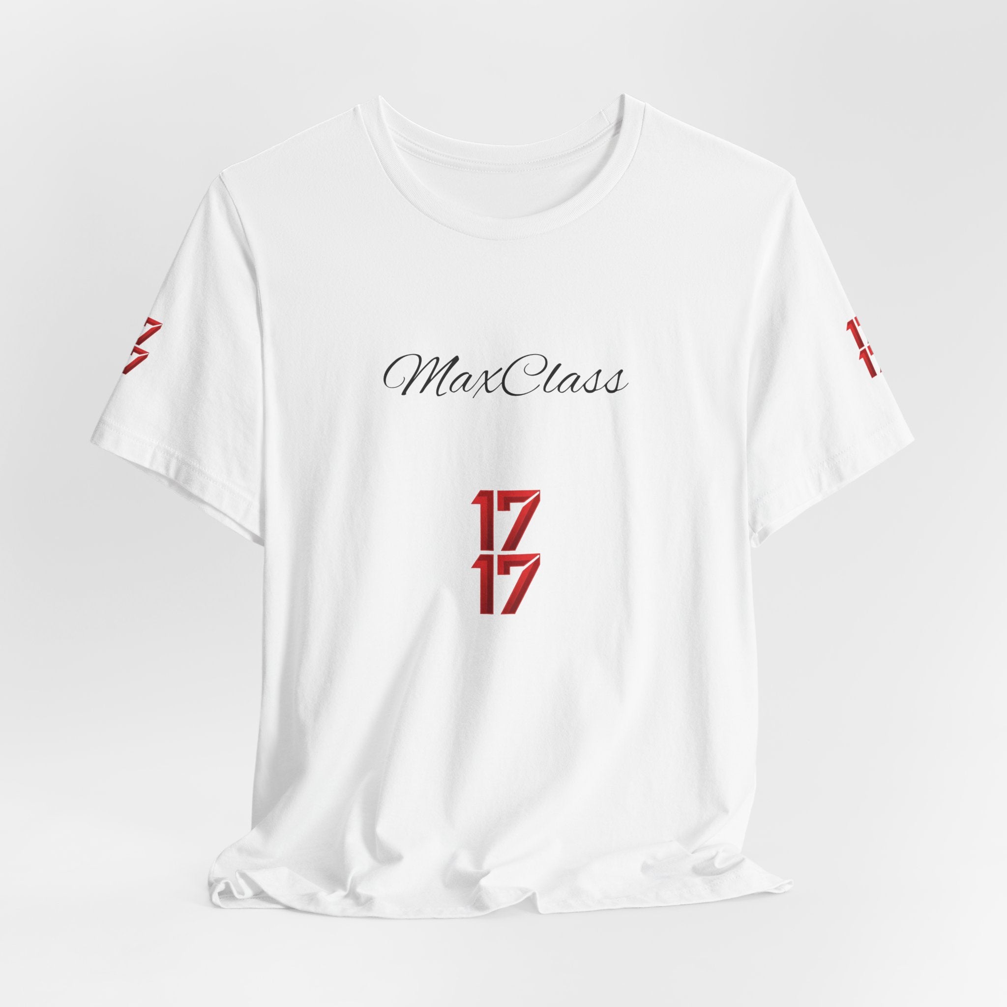 MaxClass '17' Graphic Tee — Minimal Script Logo T-Shirt