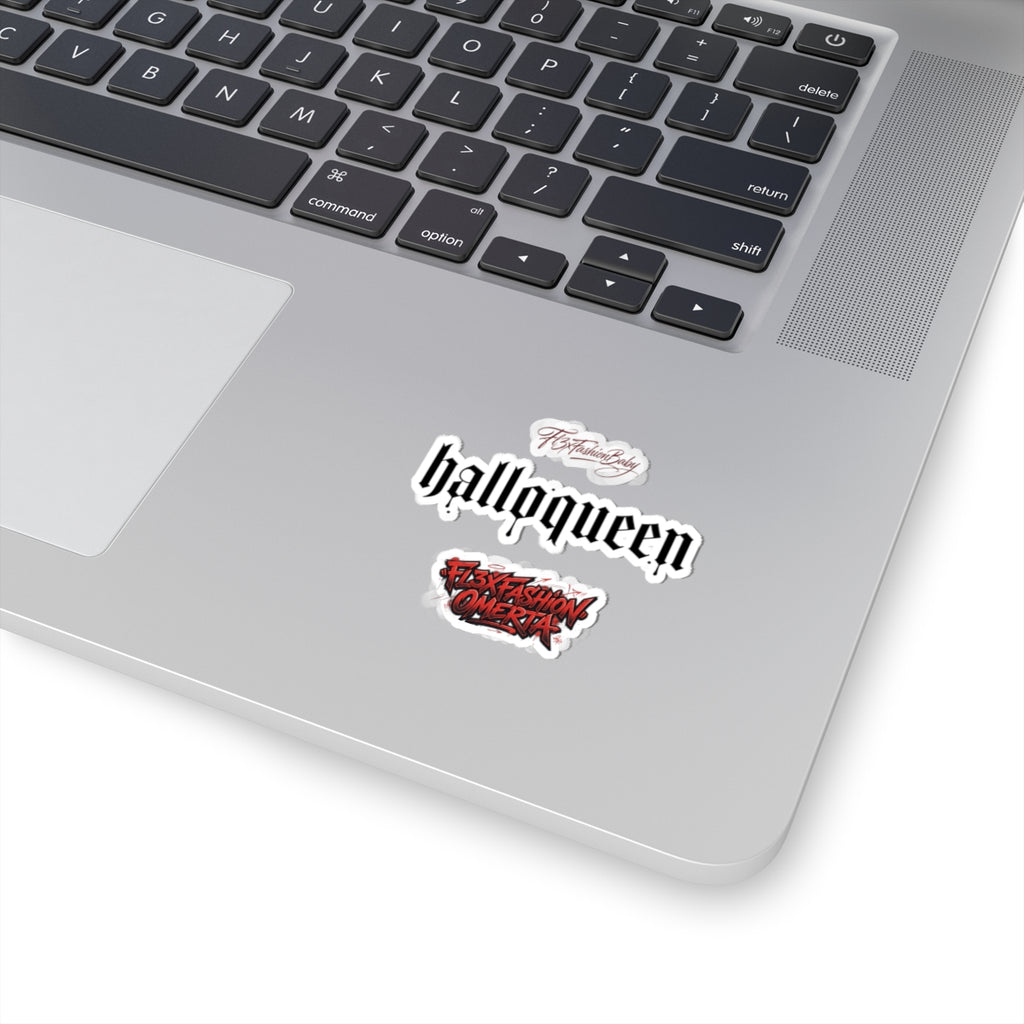 Halloween Gothic "halloqueen" Kiss-Cut Sticker Pack — 3-Piece Laptop Decal Set