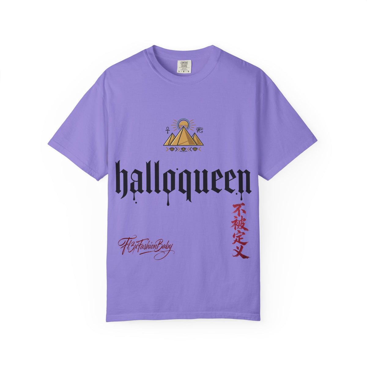 Halloqueen Graphic T-Shirt — Gothic Pyramid & All-Seeing Eye Streetwear