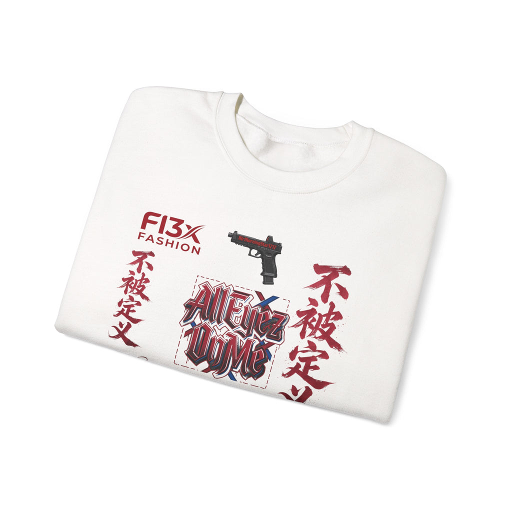 Graphic Crewneck Sweatshirt — 'We Set The Trends' Streetwear with Asian-Inspired Typography