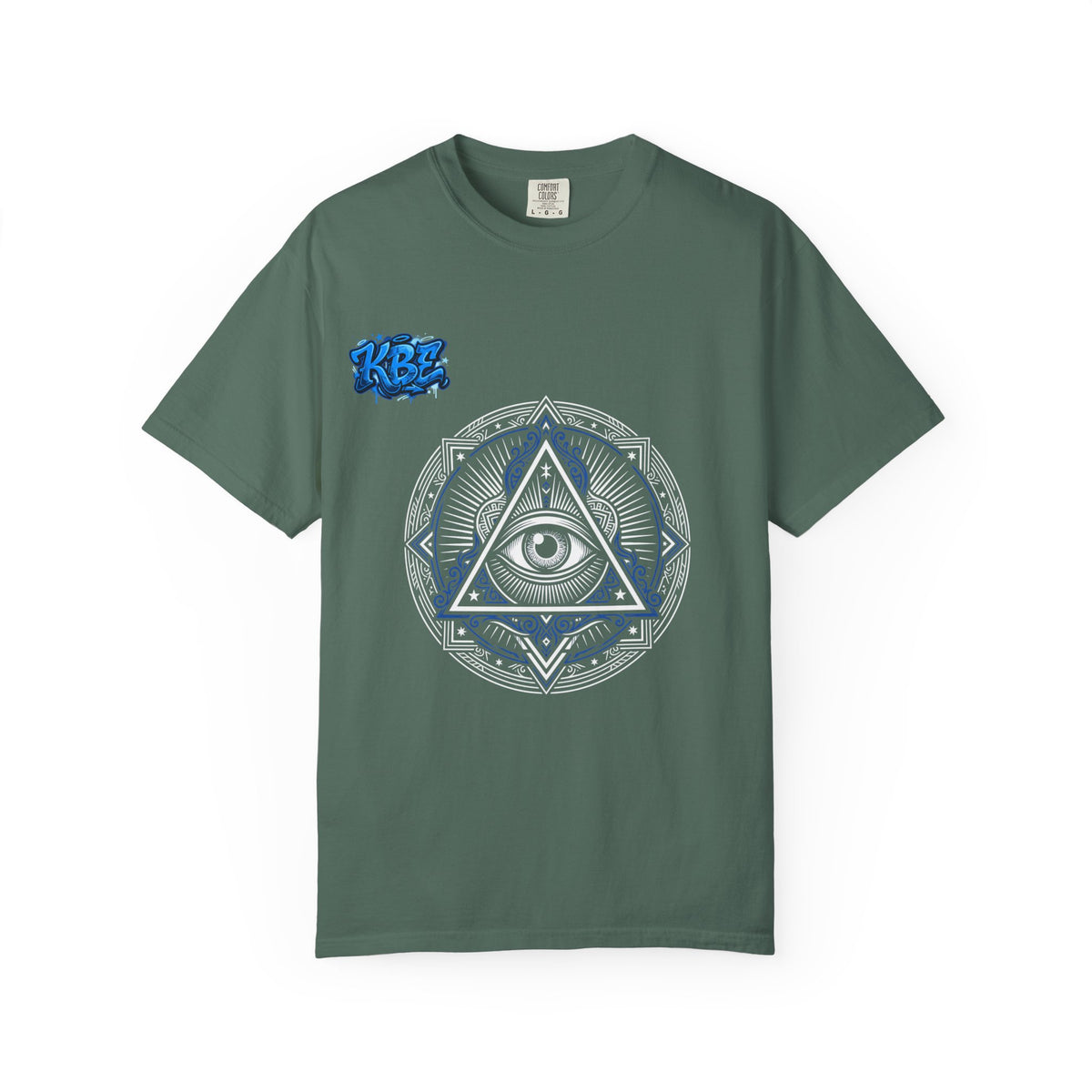 T-Shirt — Blue Geometric Mandala Bandana Graphic