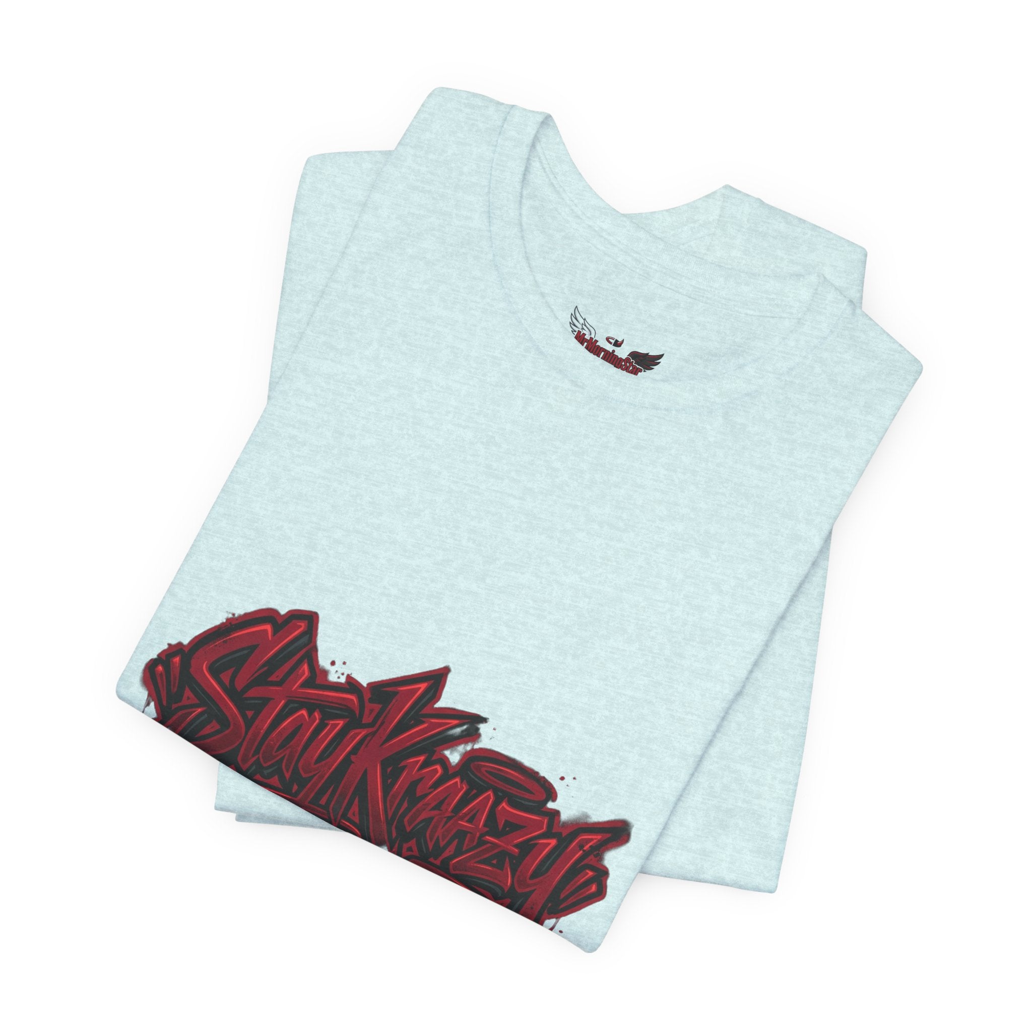 Stay Krazi Graffiti Tee — Red 17 Streetwear T‑Shirt