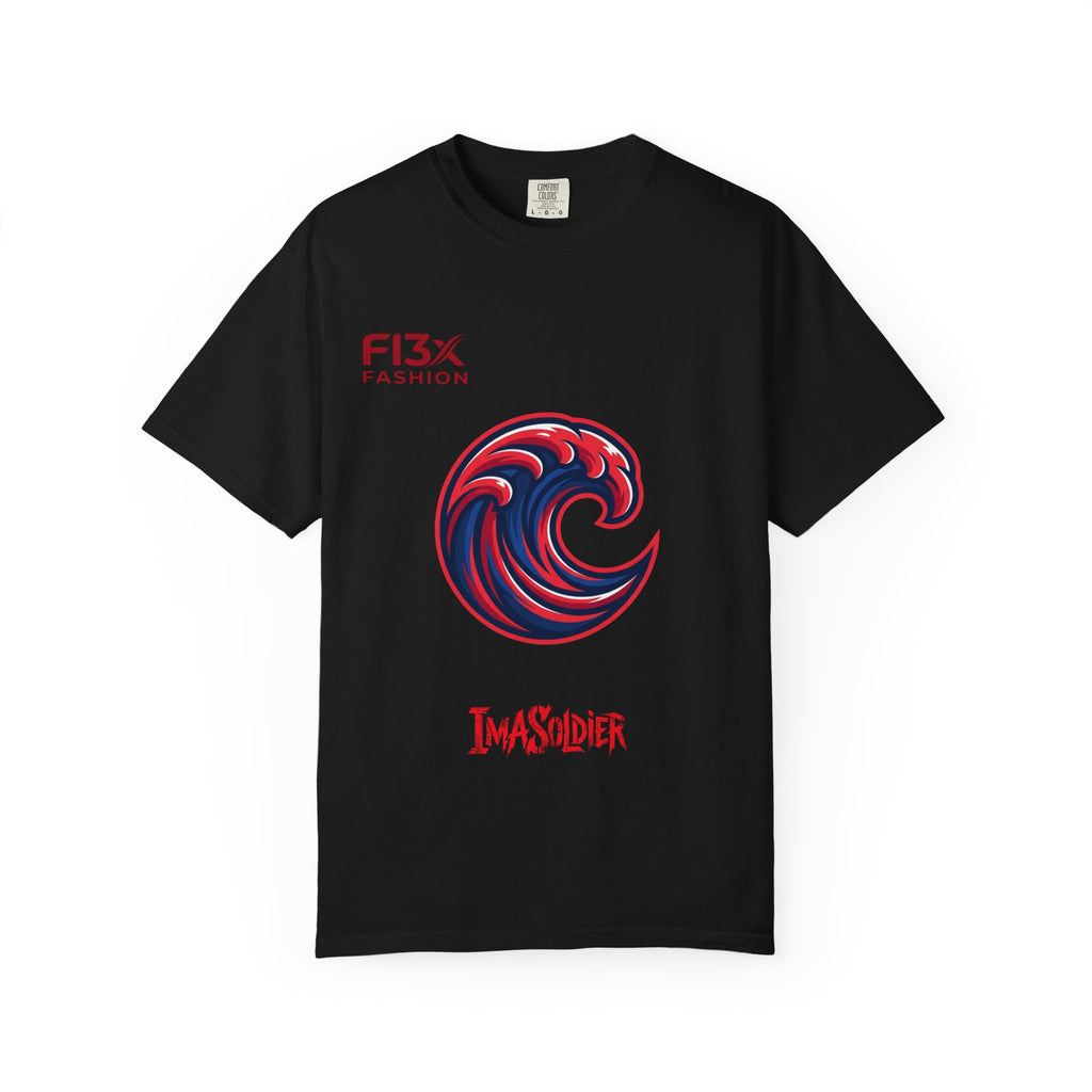 Wave Emblem T-Shirt — 'I'm A Soldier' Graphic Crew Tee