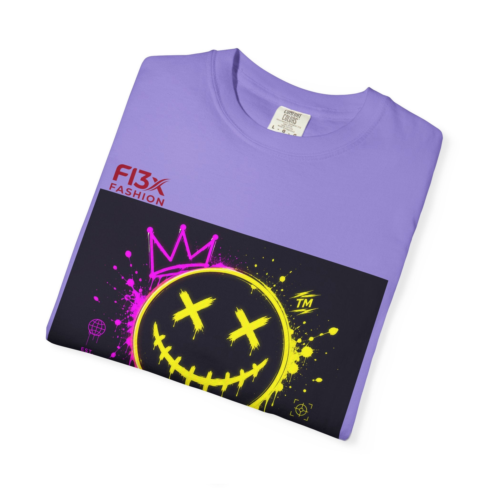 Graphic Tee — Neon Graffiti Smiley "FL3X Fashion"