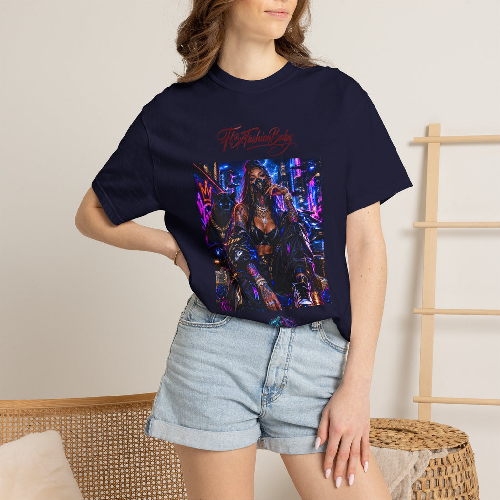 Cyberpunk Nightlife T‑Shirt — “The Fashion Baby” Graphic Tee
