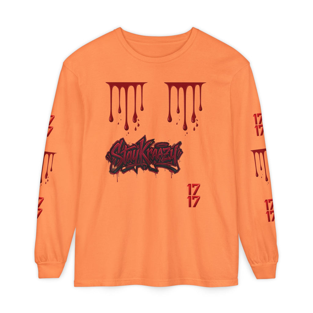 Blood Drip Graphic Long Sleeve Tee