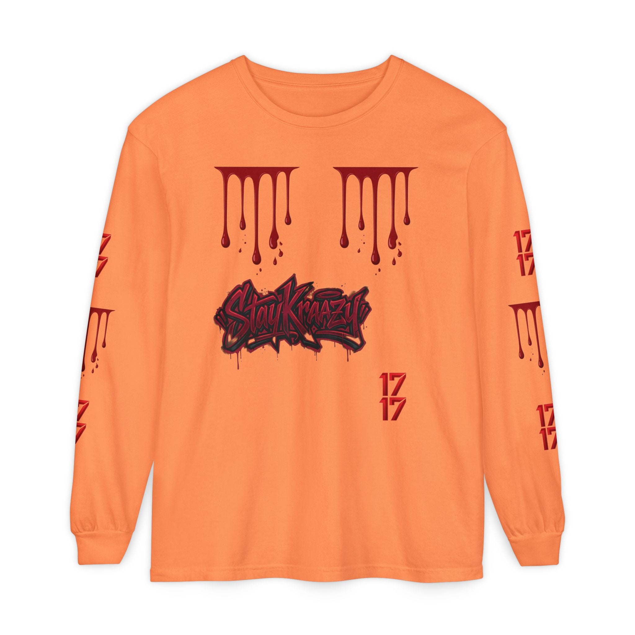 Blood Drip Graphic Long Sleeve Tee