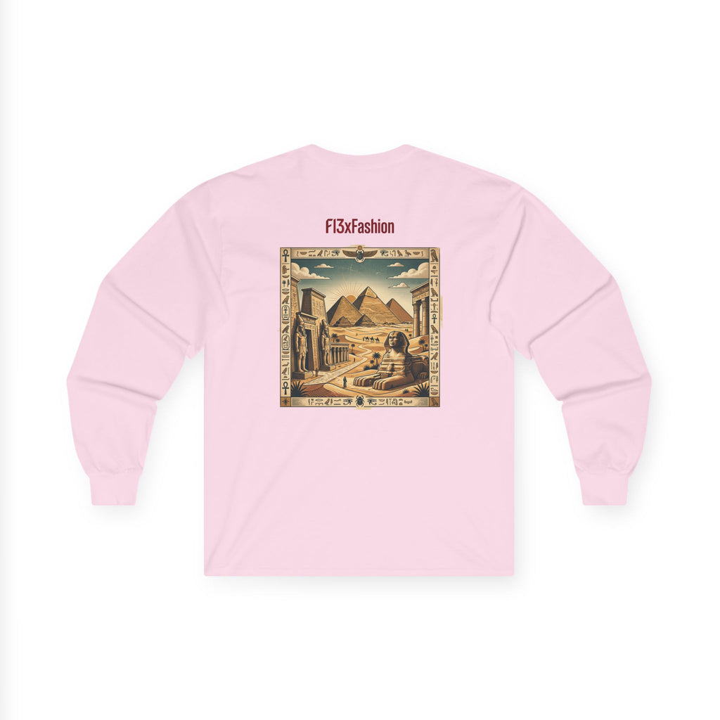 Egyptian Pyramids Vintage Graphic Long Sleeve Tee