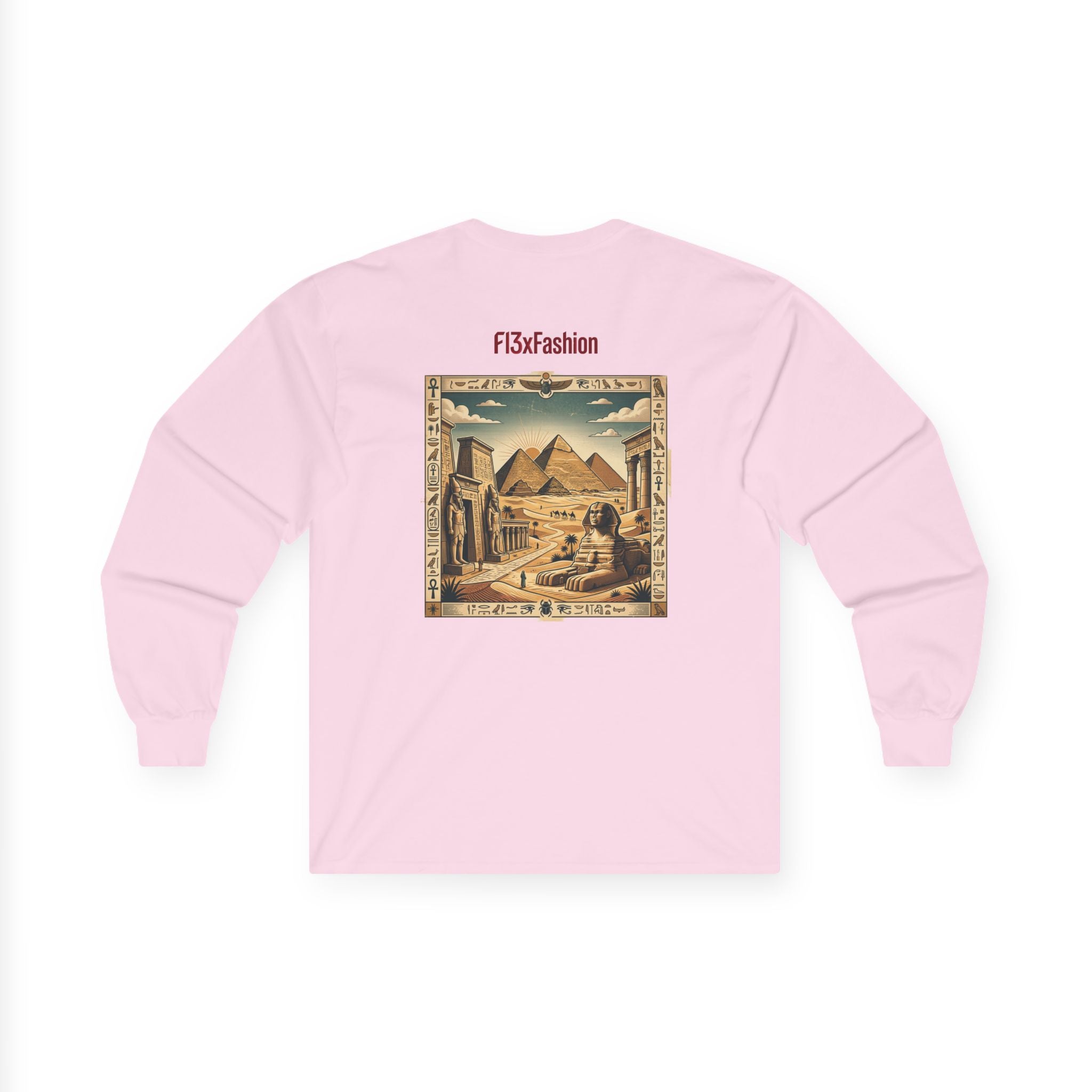 Egyptian Pyramids Vintage Graphic Long Sleeve Tee
