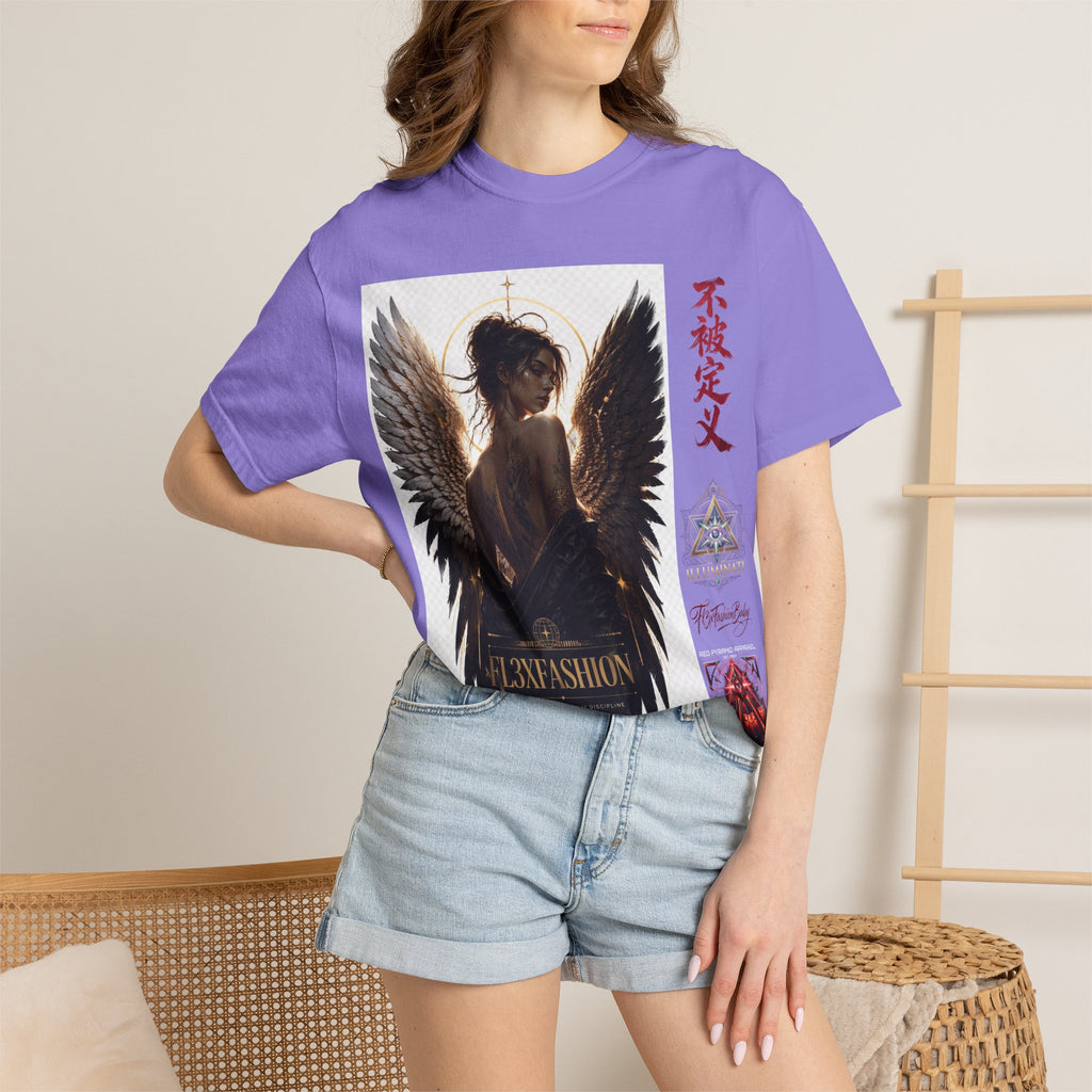 Angel Wings Graphic Tee — "FL3XFASHION" Gothic Streetwear T-Shirt