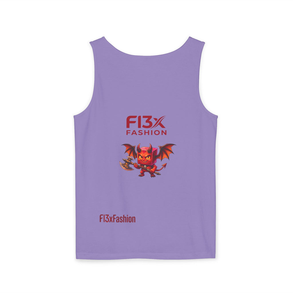 FL3X Fashion Graphic Tank Top — Neon Smiley & Devil Logo Streetwear