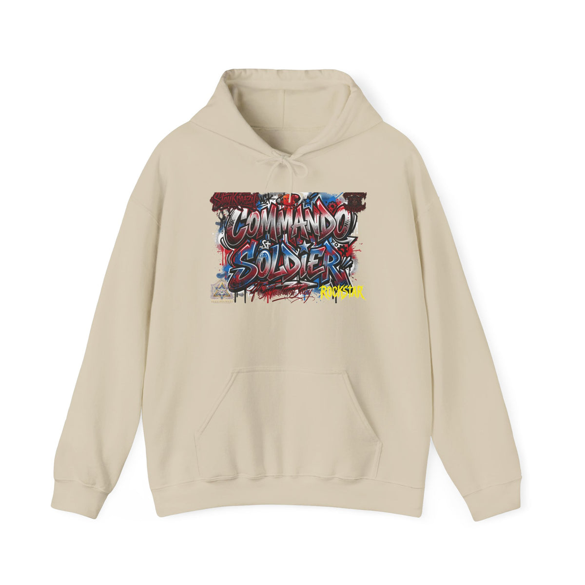 Command Soldier Graffiti Hoodie - Urban Streetwear Military Tribute
