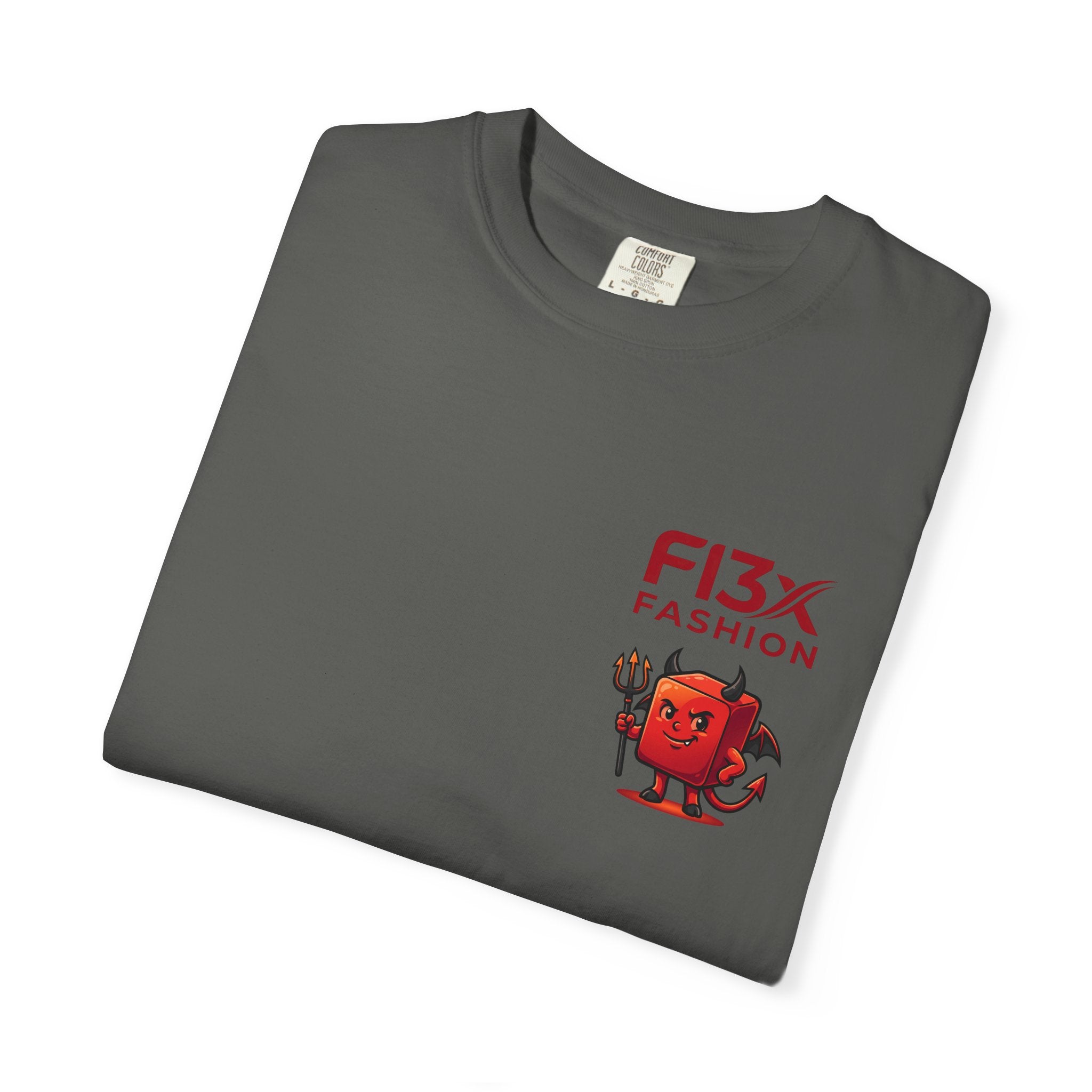 Graphic T-Shirt — Occult Pyramid Eye Design with 'Fix Fashion' Patch