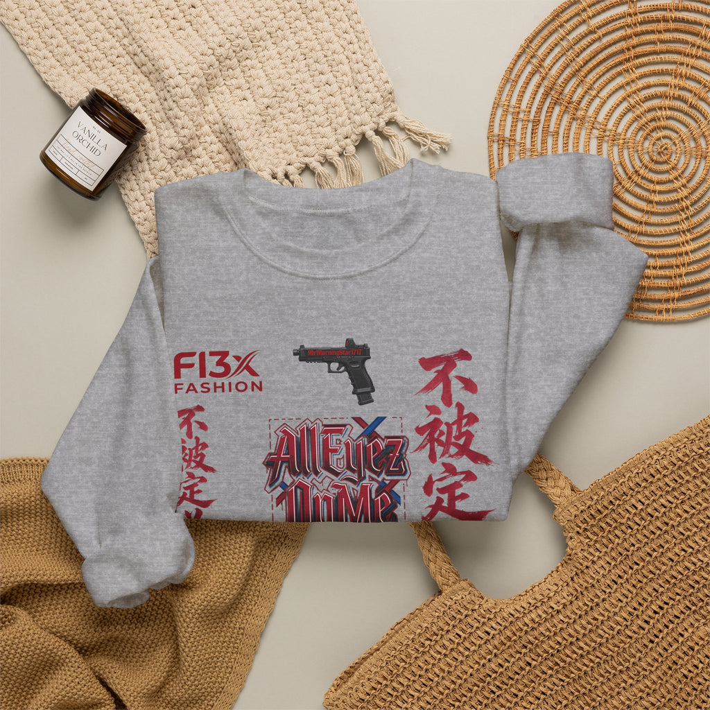 Graphic Crewneck Sweatshirt — 'We Set The Trends' Streetwear with Asian-Inspired Typography