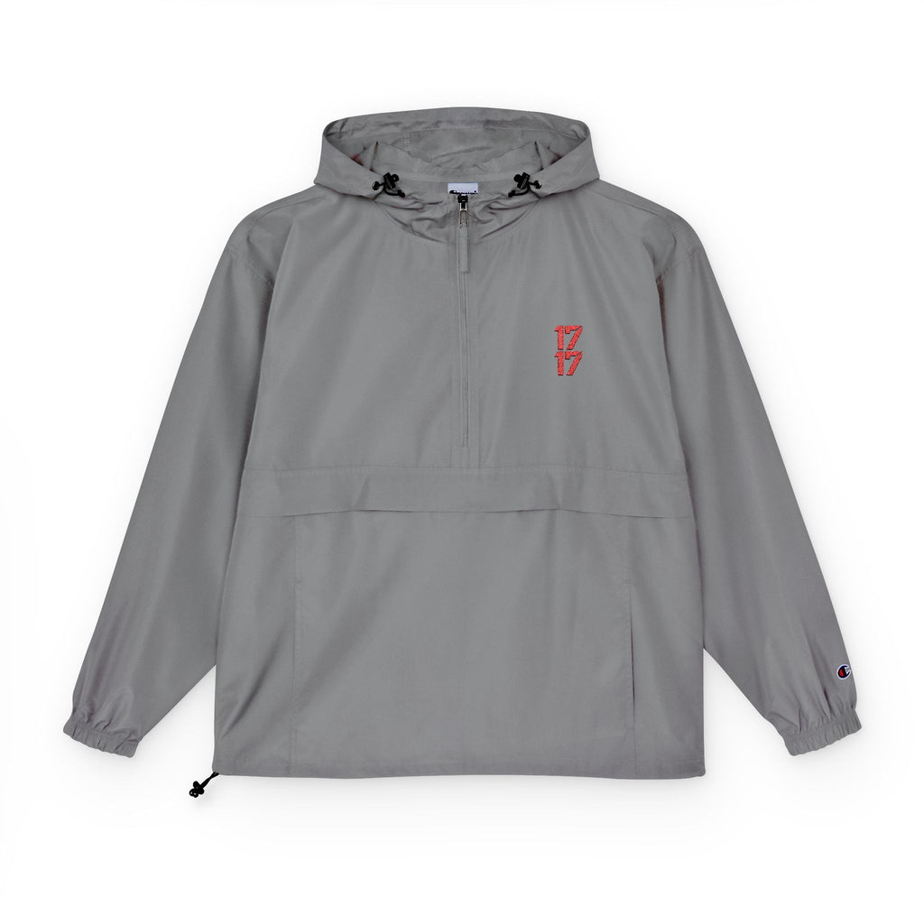 Packable Anorak Jacket — Lightweight Hooded Windbreaker (Orange)