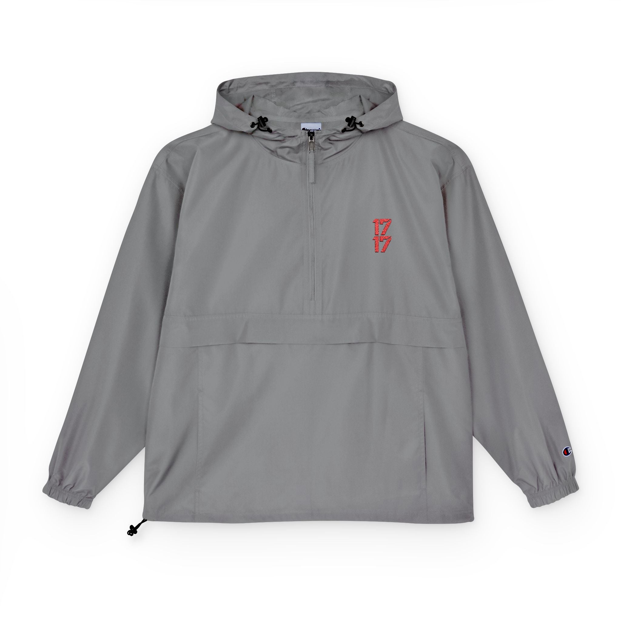 Packable Anorak Jacket — Lightweight Hooded Windbreaker (Orange)