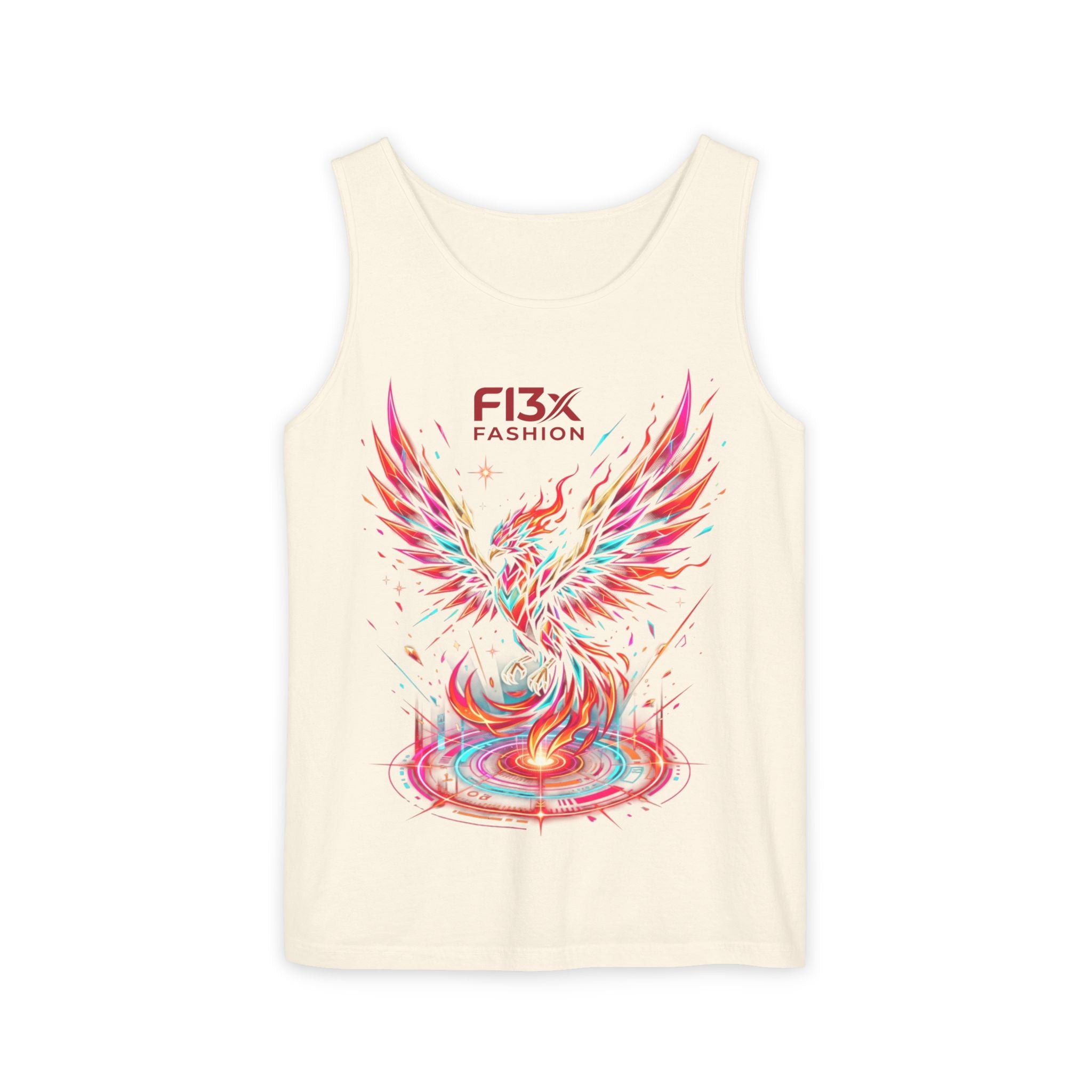 Phoenix Graphic Tank Top — Colorful Rising Firebird Design