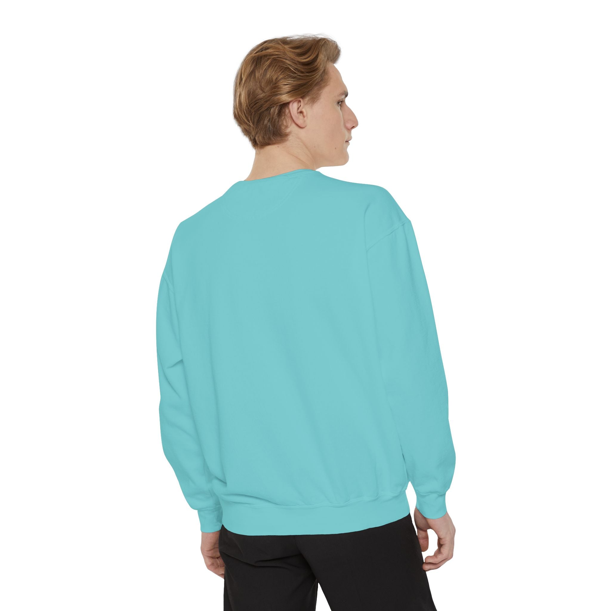 Sweatshirt — Minimal Red "17/17" Chest Logo Garment-Dyed Crew
