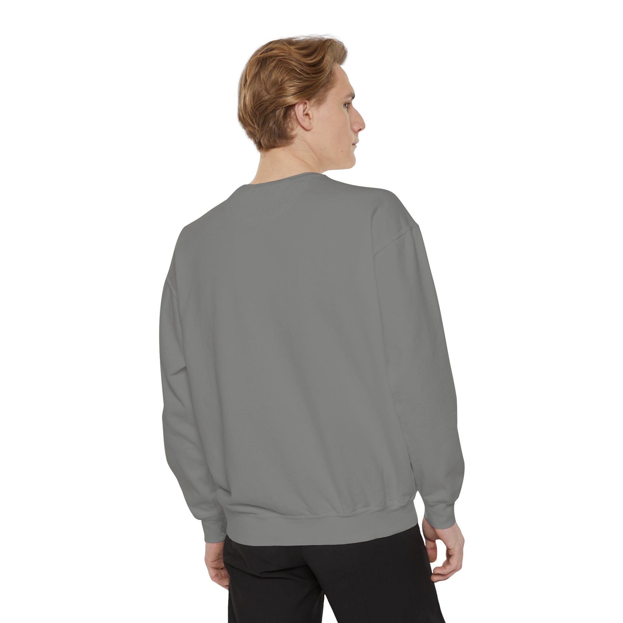 Sweatshirt — Minimal Red "17/17" Chest Logo Garment-Dyed Crew