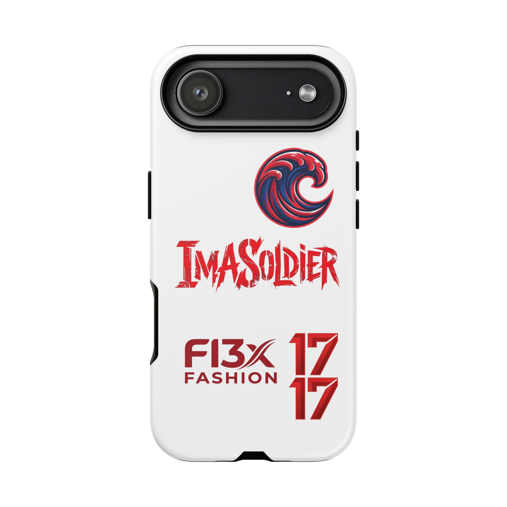 Phone Case — 'ImaSoldier' Red Wave Protective Hard Case