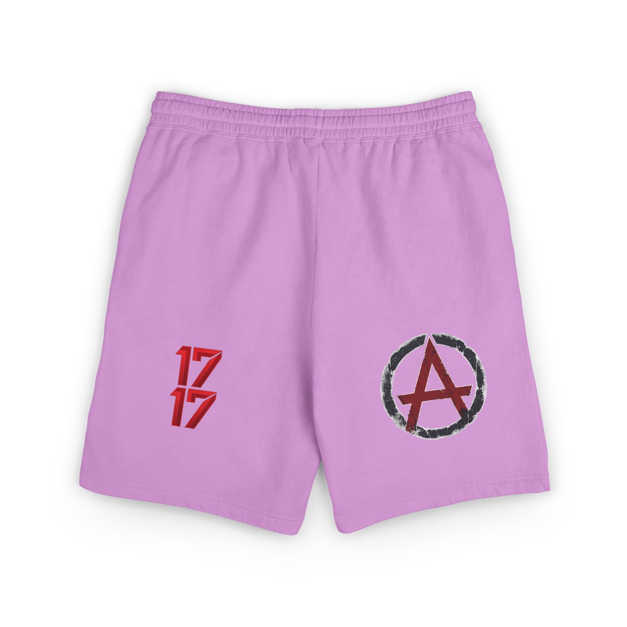 Conscious Symbol Fleece Sweat Shorts — Illuminati Triangle & Anarchy Graphic