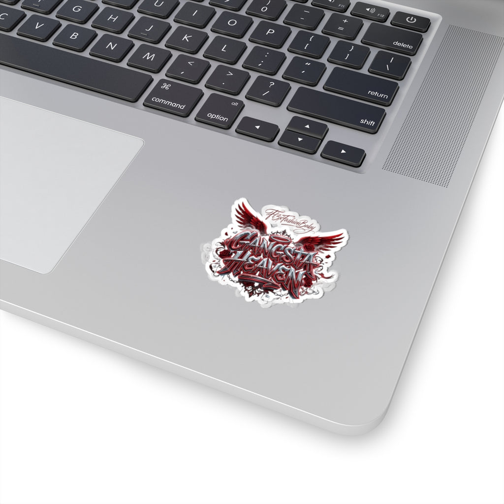 Gangsta Heaven Kiss-Cut Sticker — Red Winged Street Art Decal