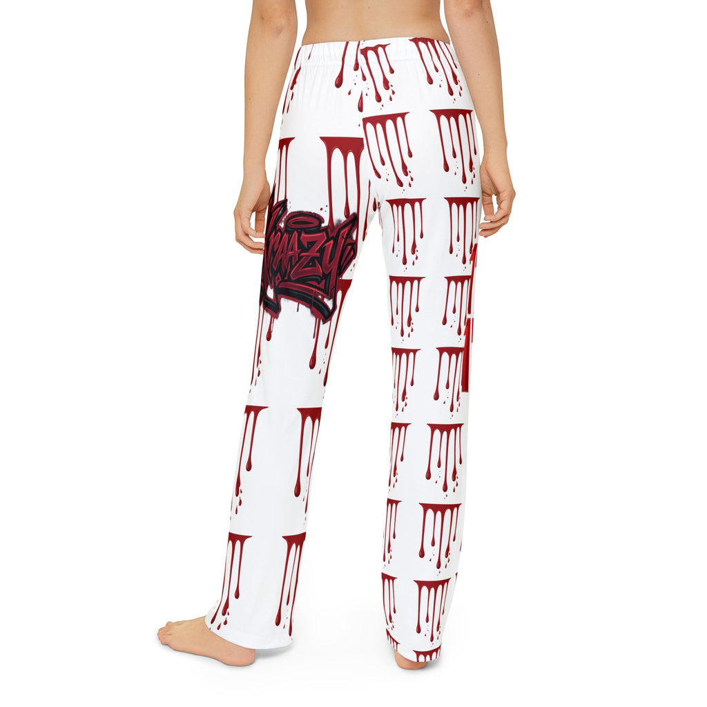 Kids Lounge Pants — Red Drip Graffiti All-Over Print