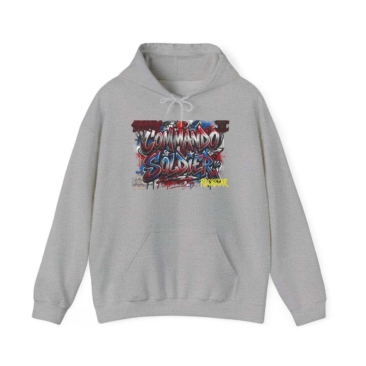 Command Soldier Graffiti Hoodie - Urban Streetwear Military Tribute
